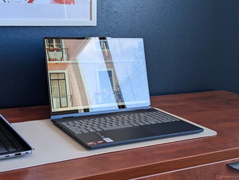 The Lenovo IdeaPad 5a with an OLED display, showcasing its vibrant colours and stunning visuals, perfect for those seeking a high-quality 2-in-1 device in the UK, with a focus on the OLED upgrade