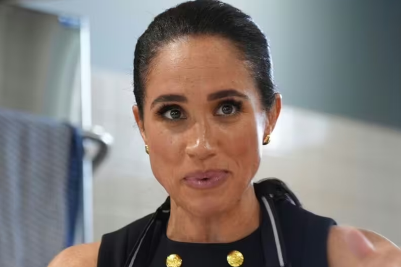 King Charles and Meghan Markle during a Royal Family event, with the Royal Family's behaviour and clothing choices under scrutiny, as they analyse the situation and navigate the complexities of modern politics and public opinion