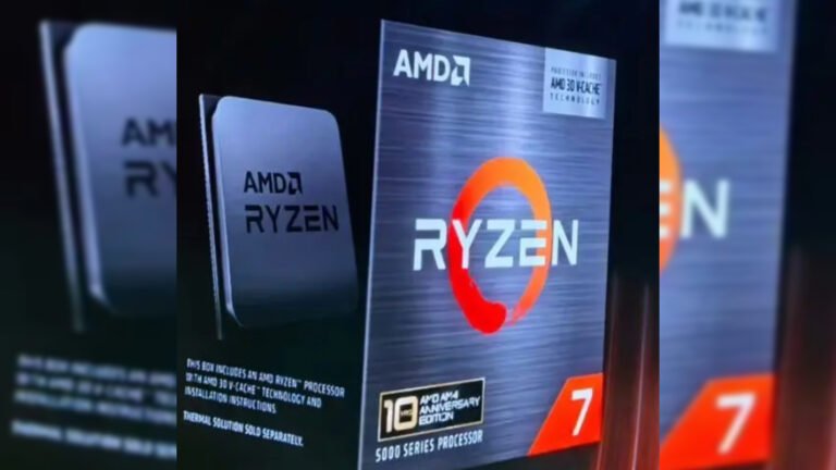 The AMD Ryzen 7 5800X3D 10-Year AM4 Anniversary Edition processor, featuring a unique packaging design and celebrating 10 years of the AM4 platform, with a focus on gaming performance and power efficiency in the UK market