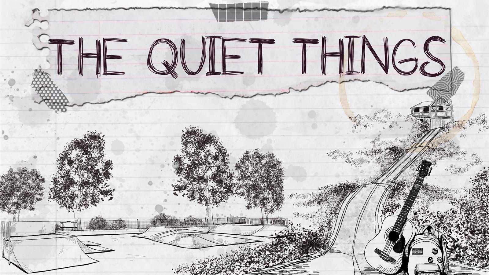 A screenshot from The Quiet Things, a first-person narrative game about trauma and child abuse, with a blurred background and a person in the foreground, symbolizing the importance of sharing sensitive stories in the UK gaming industry