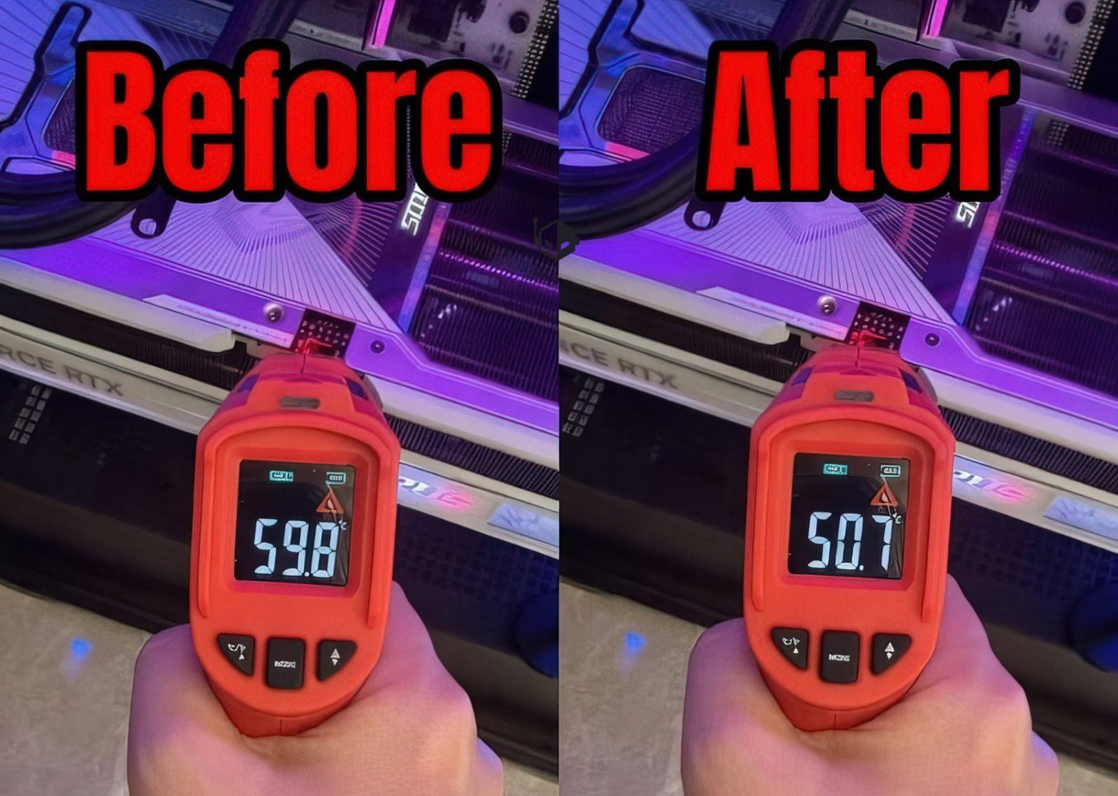 ASUS ROG Equalizer 16-pin cable connected to an RTX 5090 GPU, showcasing its sleek design and innovative technology, which reduces thermal throttling and voltage fluctuations, resulting in cooler temps and lower voltage drops, making it a vital component for UK gamers and hardware enthusiasts