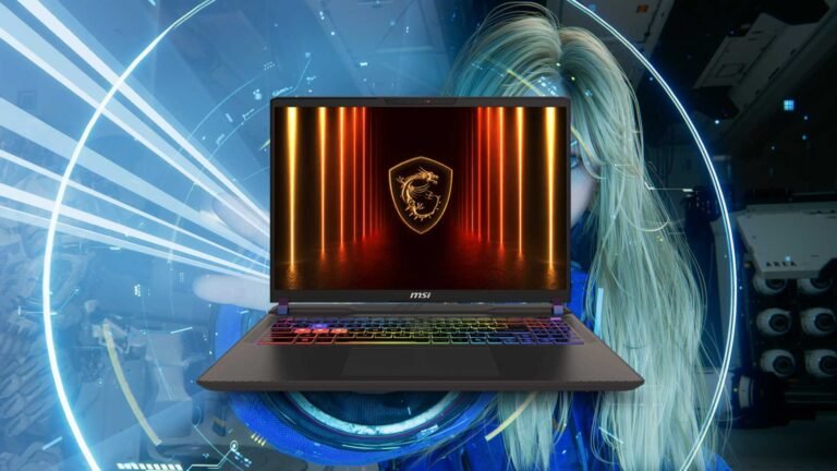 MSI Vector 16 HX AI laptop with a free copy of PRAGMATA, featuring a mobile RTX 5070 Ti and 12GB configuration, perfect for AAA gaming in the UK, with a sleek and durable design