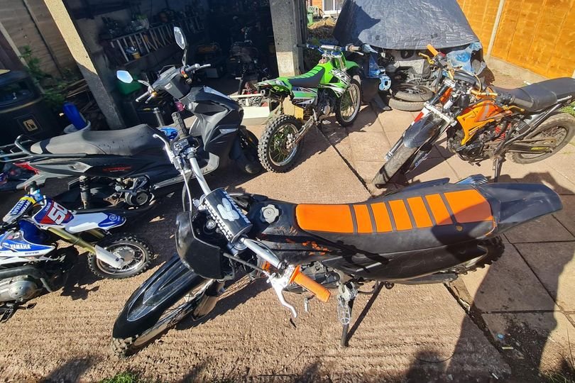 Stolen motorbikes recovered in Tamworth, a significant haul of vehicles seized by the police, highlighting their efforts in crime prevention and law enforcement, with a focus on stolen motorbikes