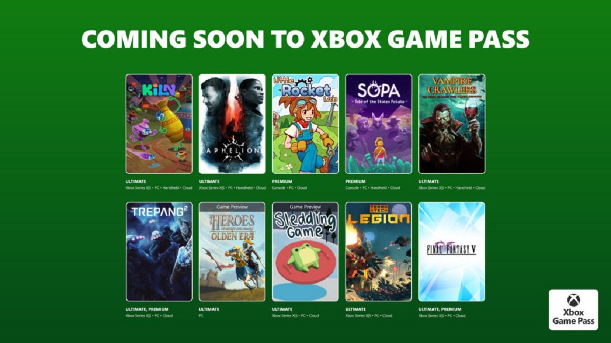 Xbox Game Pass logo with a background of sci-fi games, including Aphelion, showcasing the diverse range of titles available on the platform in the UK