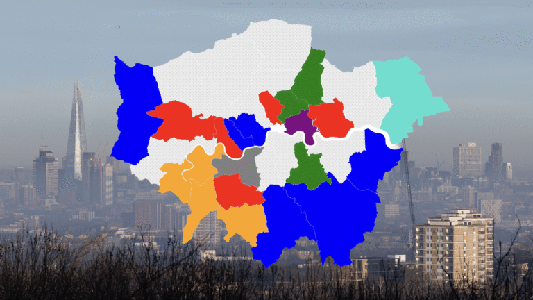 A descriptive image of a polling station in London, with voters casting their ballots in the local elections 2026, highlighting the importance of community participation and democratic engagement in shaping the city's future