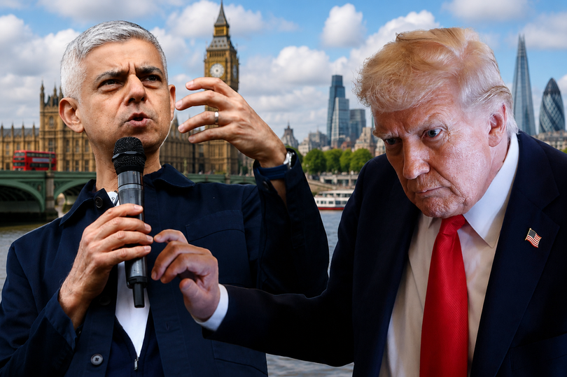 Sadiq Khan and Donald Trump: a study in contrasts, with London and America representing different cultures and values, and the two leaders having very different approaches to governance and politics, with Khan's more inclusive approach clashing with Trump's populist ideology