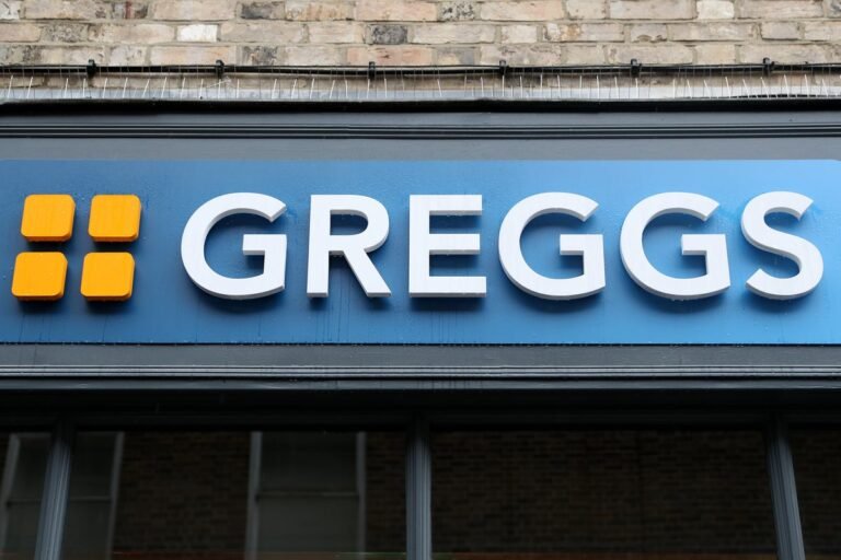 Greggs store with anti-theft counters installed to prevent shoplifting and protect products