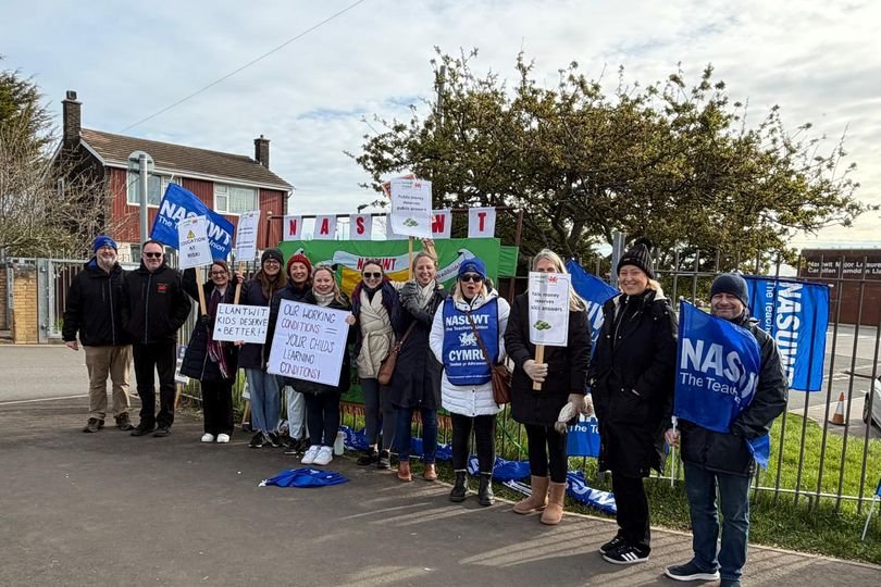 A concerned parent looking at a child's report card, with a teacher and school in the background, highlighting the primary keyword 'education' and the issue of schools using children's education as a bargaining chip