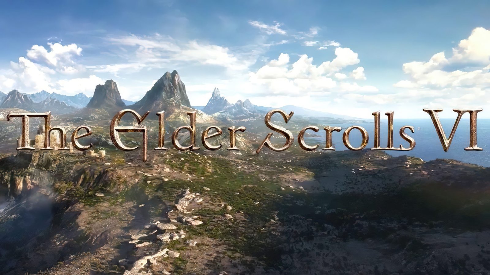 The Elder Scrolls VI game poster, featuring a majestic landscape with a dragon in the background, set in the UK gaming scene, with a primary keyword of Elder Scrolls VI