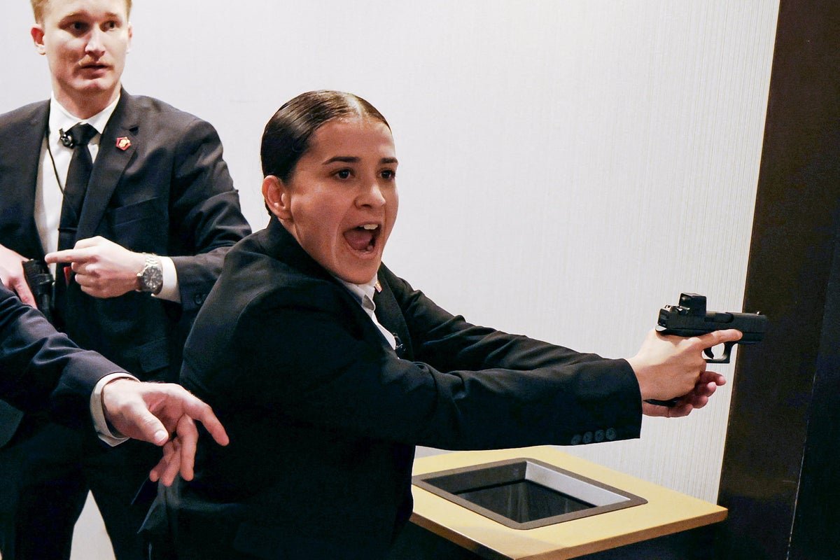 A dramatic scene unfolds as President Trump is swarmed by security following the sound of gunshots, with onlookers in a state of distress and fear palpable in the air, as people struggle to comprehend the circumstances surrounding the event, with the colour of fear evident and the behaviour of those involved under scrutiny