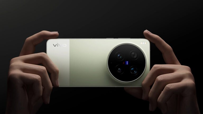 A close-up of a smartphone camera sensor, with a blurred background of UK cityscape, highlighting the impact of the DRAM crisis on the UK smartphone market and the decline of high-end camera sensors