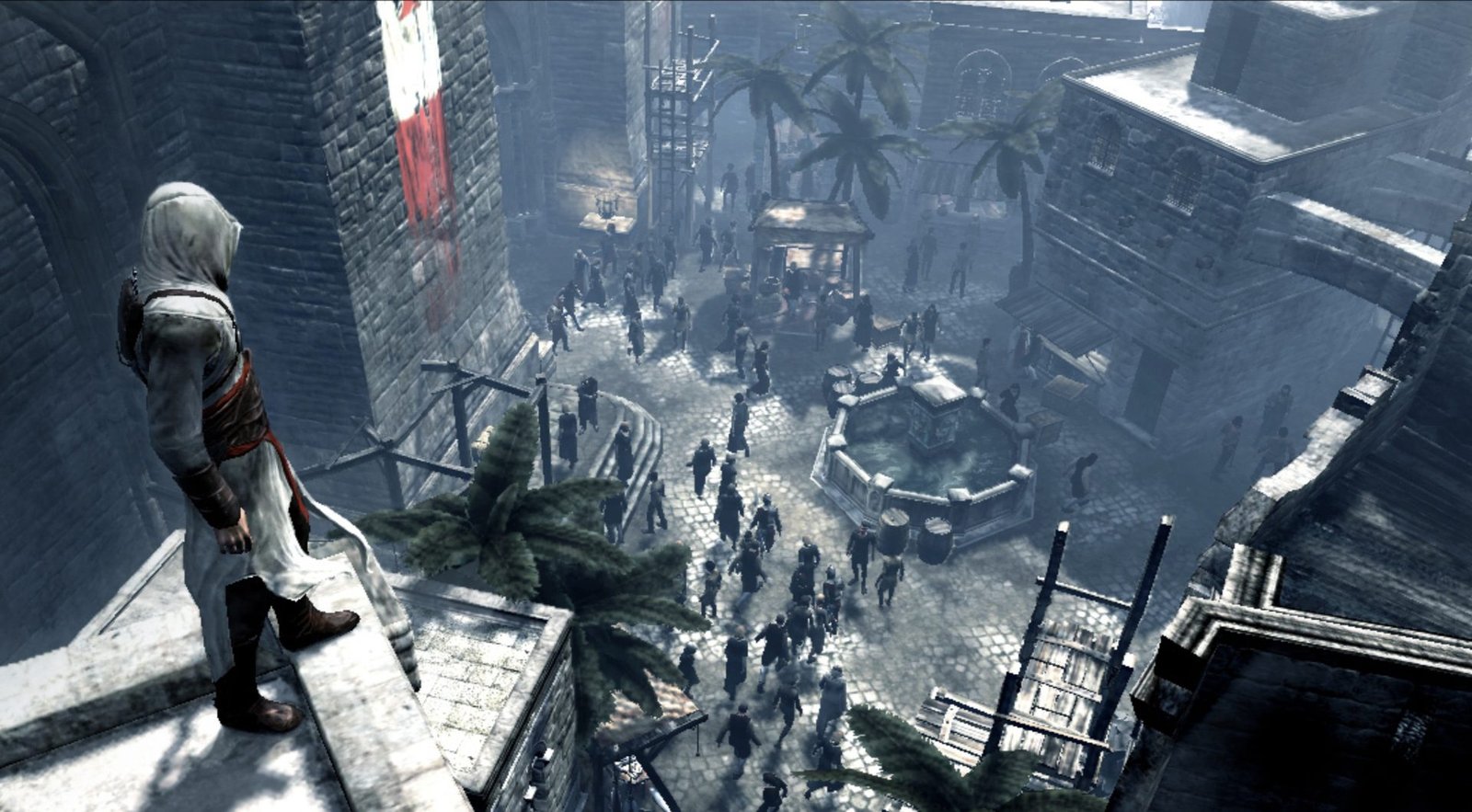 Assassin's Creed remake featured image, showing the protagonist in a historic UK setting, with a sword and shield, ready for battle, set against a backdrop of a bustling UK city, with a mix of old and new architecture, showcasing the game's unique blend of history and action