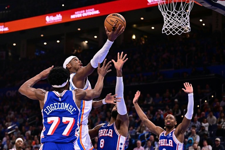 NBA Thunder team in action
