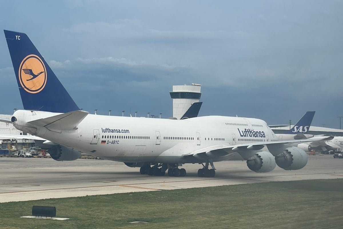 A plane taking off from a European airport, with a description of the primary keyword phrase 'flight cancellations' and the context of European airlines and passenger travel