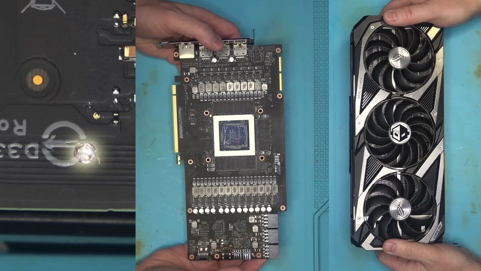 The ASUS Strix RTX 3090 graphics card with a hidden design flaw that can cause damage to the VRM, a common problem in the UK that can be prevented with proper handling and maintenance