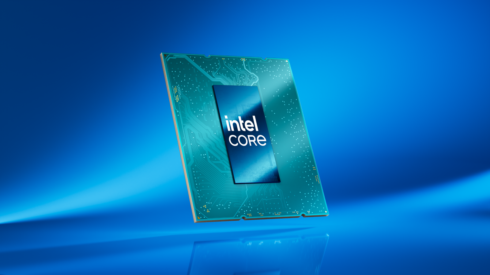 Intel's 12-Core Bartlett Lake CPU in a gaming setup, with a monitor displaying a game's benchmark results, highlighting the CPU's gaming performance in the UK
