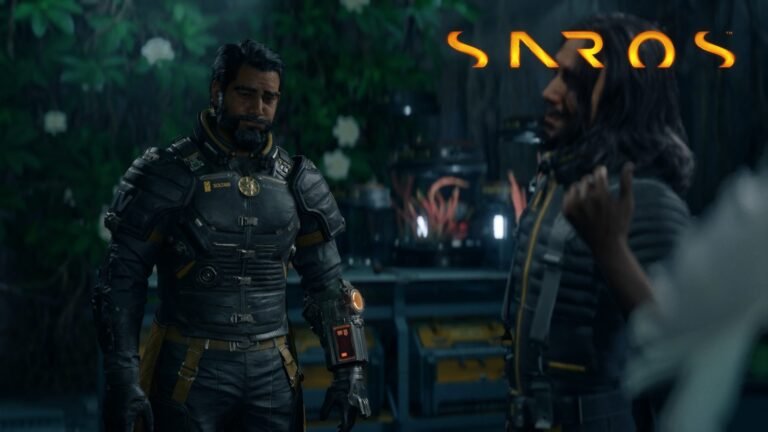 A close-up of the Ripsaw Chakram in action, with its sharp blades and powerful motor. This high-skill weapon is a must-have for any Saros player looking to succeed in the endgame, with its unique behaviour and high damage output making it a favourite among UK gamers.