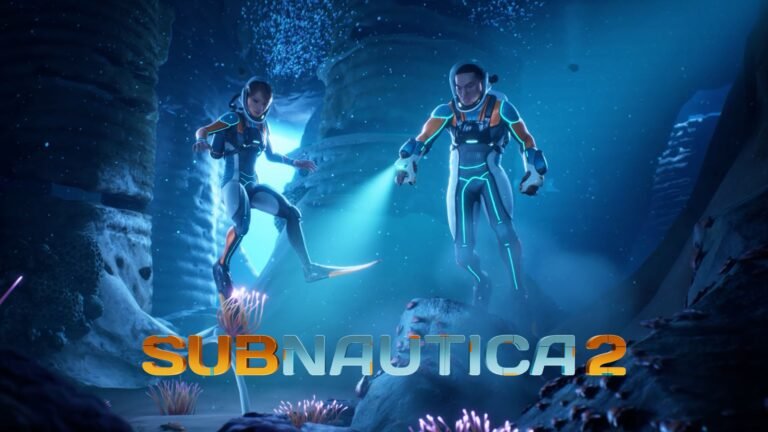 Subnautica 2 featured image, showing a stunning underwater scene with vibrant colour and detailed graphics, representing the game's impressive system requirements and PC gaming capabilities in the UK.