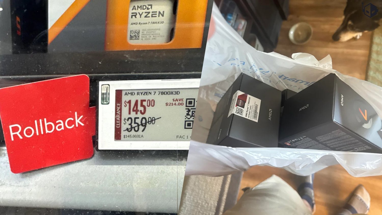 A photo of the Ryzen 7 7800X3D and 7600X processors, with a caption that reads 'Unbeatable UK deals on AMD Ryzen 7 7800X3D and 7600X, perfect for gaming and high-performance computing'