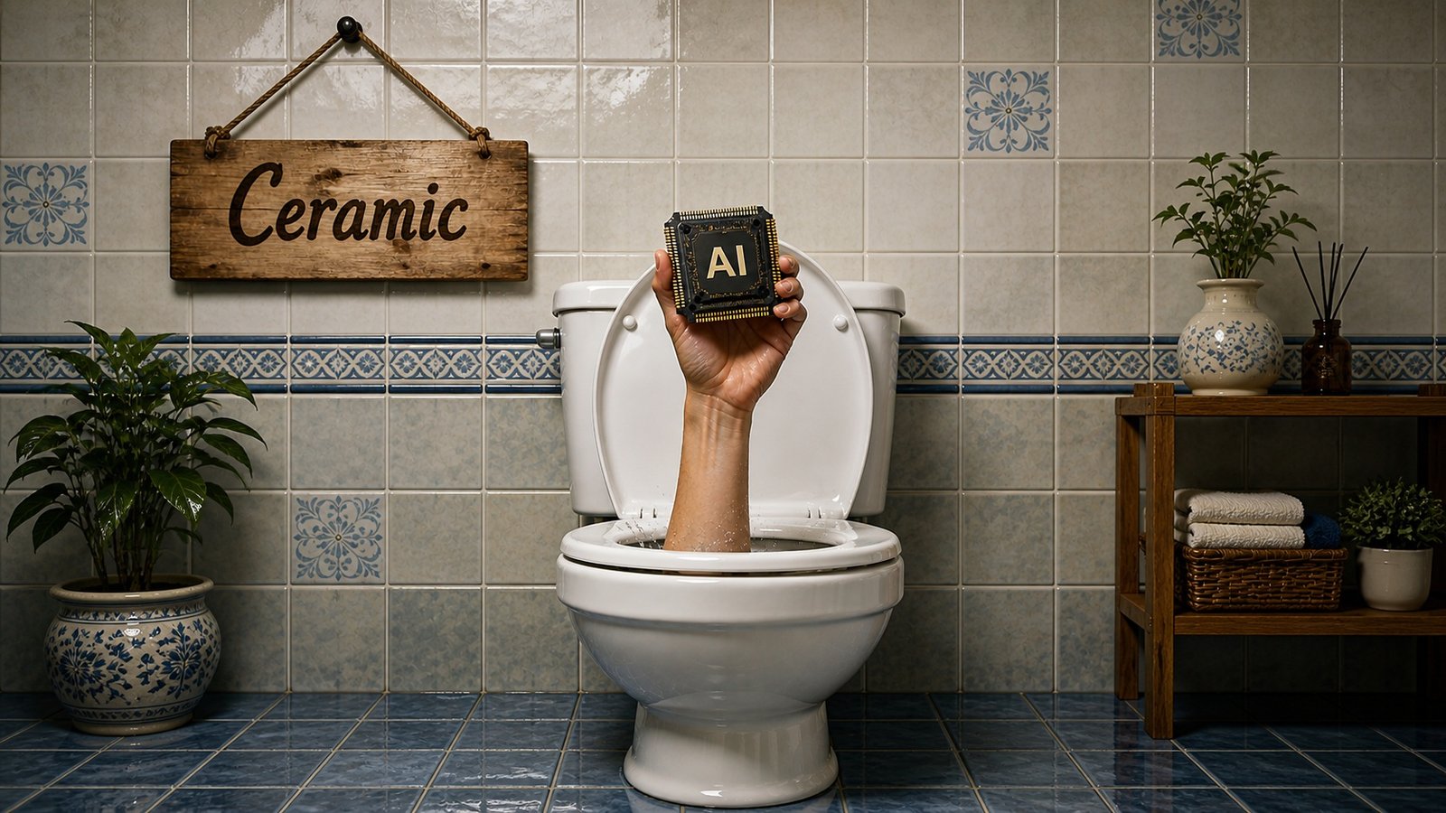 A Japanese toilet maker's unexpected venture into AI chips, using creamics to power the AI chip industry, with a focus on the UK market and AI infrastructure, and the potential applications of creamics in AI technology