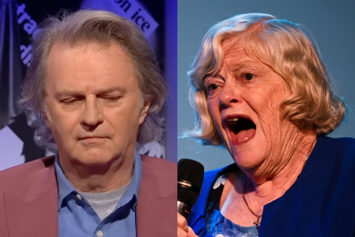 Paul Merton and Ann Widdecombe during their awkward TV show encounter, a moment that Merton has described as the lowest point of his career, with a mix of shock and embarrassment on their faces, highlighting the unexpected behaviour of two prominent figures