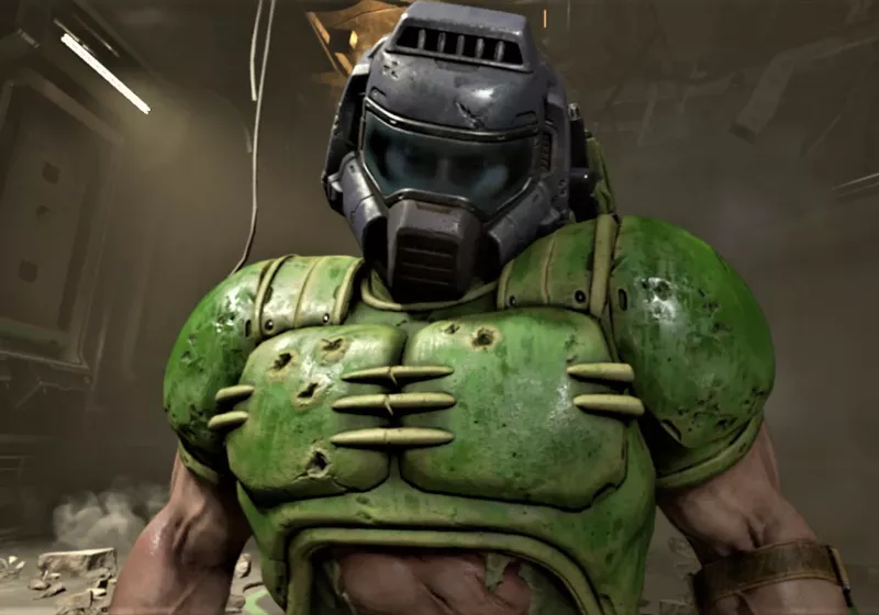 A pair of earbuds with a screen displaying the game Doom, showcasing the innovative technology that enables gaming on unconventional devices, with a focus on the primary keyword DoomBuds