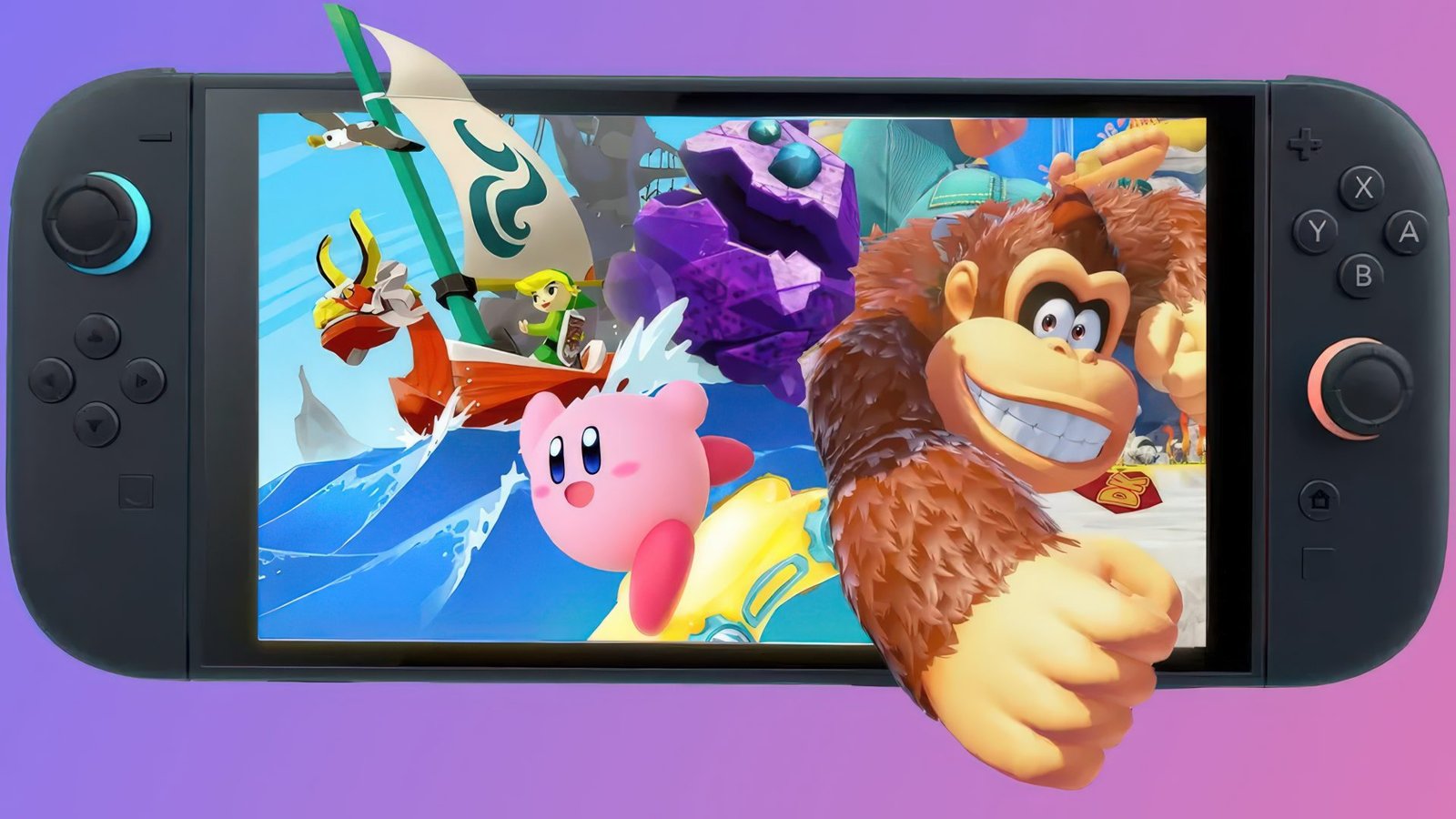 The Nintendo Switch 2 console and games, including Pokopia and Mario Galaxy, on a store shelf in the UK, with a price tag and a sign indicating a potential price hike