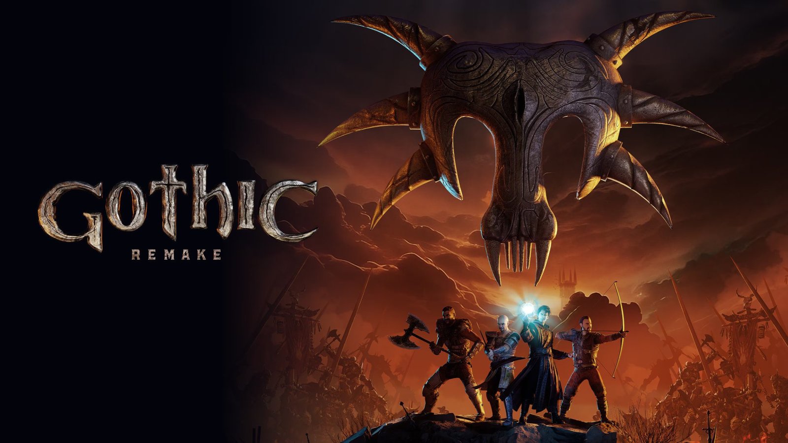 A screenshot of the Gothic 1 Remake, showcasing its vibrant colour palette and detailed landscapes, set in a medieval world with a mix of magic and monsters, featuring the primary keyword 'Gothic 1 Remake' in the context of UK gaming