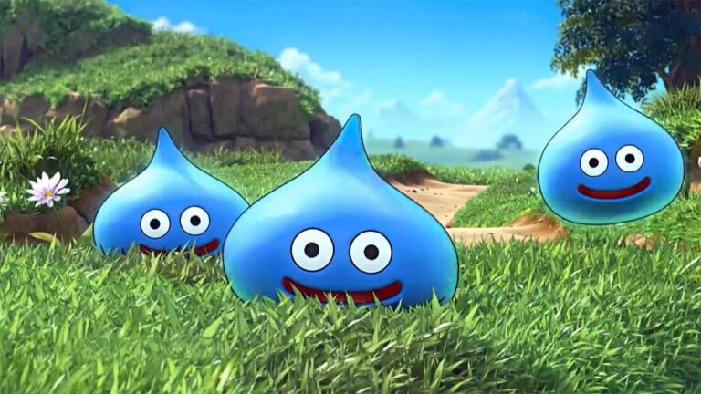 A descriptive image of Chatty Slimey, the Gemini AI-powered NPC companion in Dragon Quest X, showcasing its conversational interface and colourful design, highlighting the primary keyword of AI-powered NPCs in the UK gaming industry