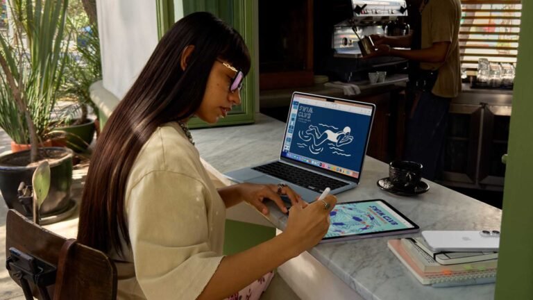 Apple Education Store logo with a UK student in the background, highlighting the importance of verification for discounts on Apple devices, such as Macs and iPads, for students and educators in the UK