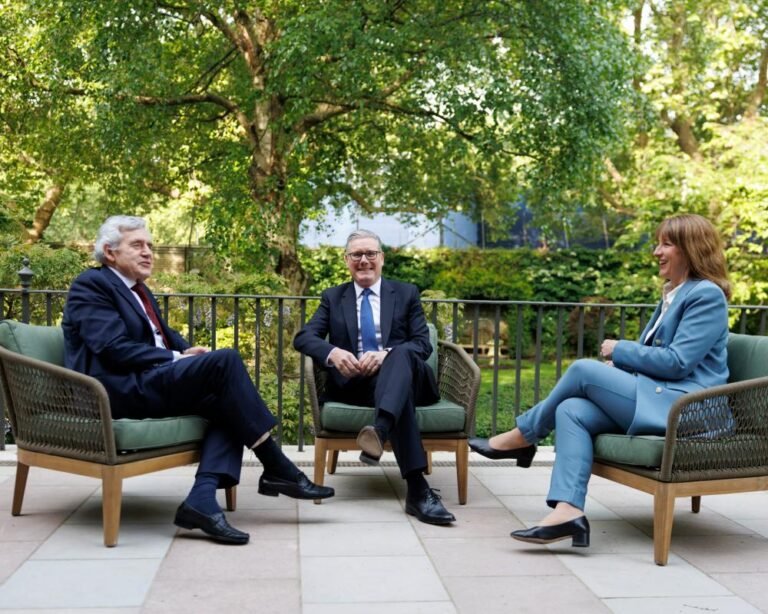 Keir Starmer, Gordon Brown, and Harriet Harman working together to address Labour party challenges, a new era of leadership and cooperation