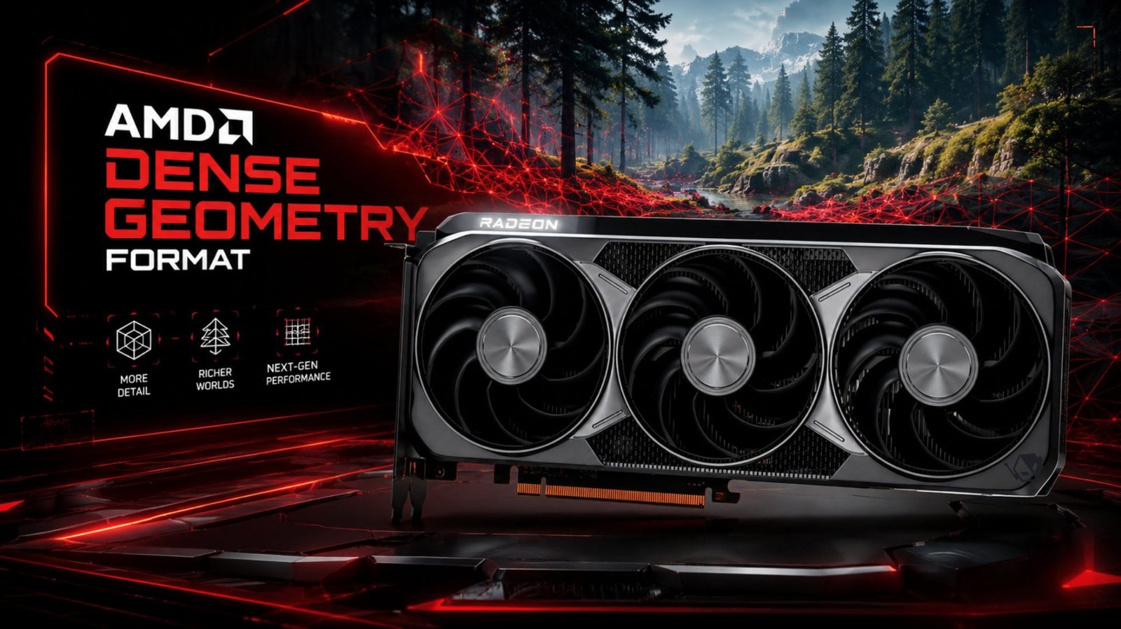 AMD's DGF technology enables stunningly detailed environments and characters in ray tracing games, with geometry counts and compression methods designed for future RDNA GPUs, delivering unparalleled visual fidelity and performance in the UK gaming scene