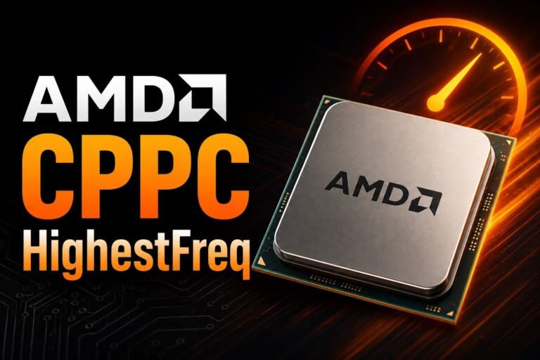 AMD's CPPC HighestFreq allows CPUs to directly report their real maximum boost frequencies to operating systems, resulting in improved CPU scheduling and overall system performance, with a natural colour scheme and behaviour that prioritises efficiency and responsiveness