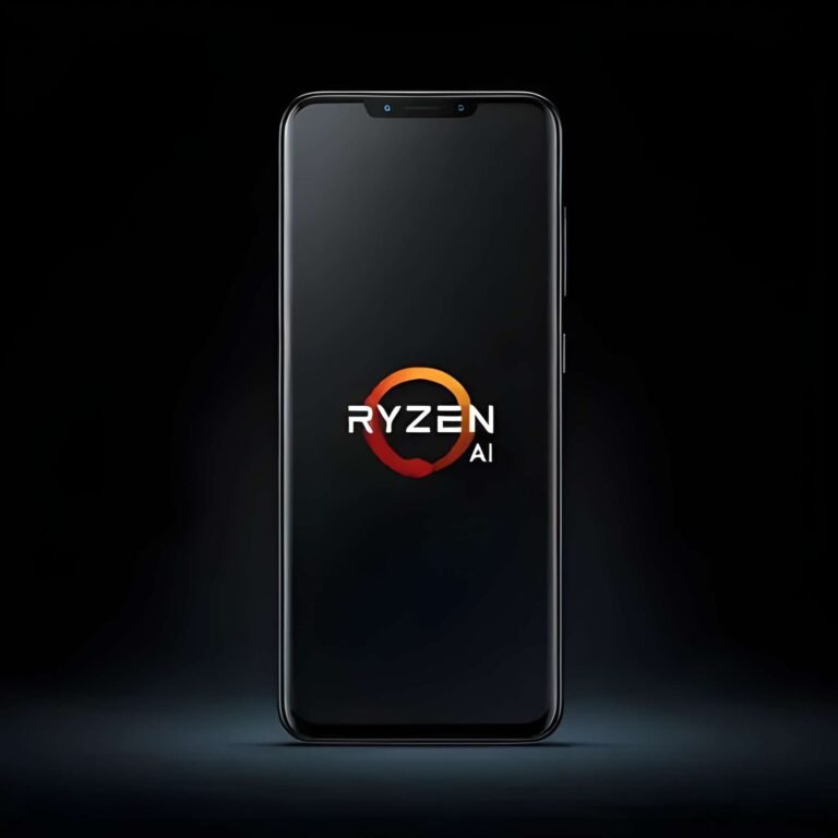 AMD's CEO Lisa Su standing in front of a screen displaying the company's latest smartphone processors, with a subtle background image of the UK flag, symbolising the company's growing presence in the UK smartphone market, amidst a chronic DRAM shortage and shrinking demand for new devices