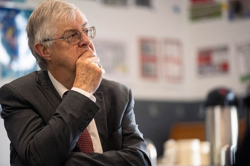 A photograph of Mark Drakeford, with a caption describing the Labour politician's criticism of the UK Government's behaviour, highlighting the need for greater transparency and accountability in government, with a focus on the politician's comments and the government's response