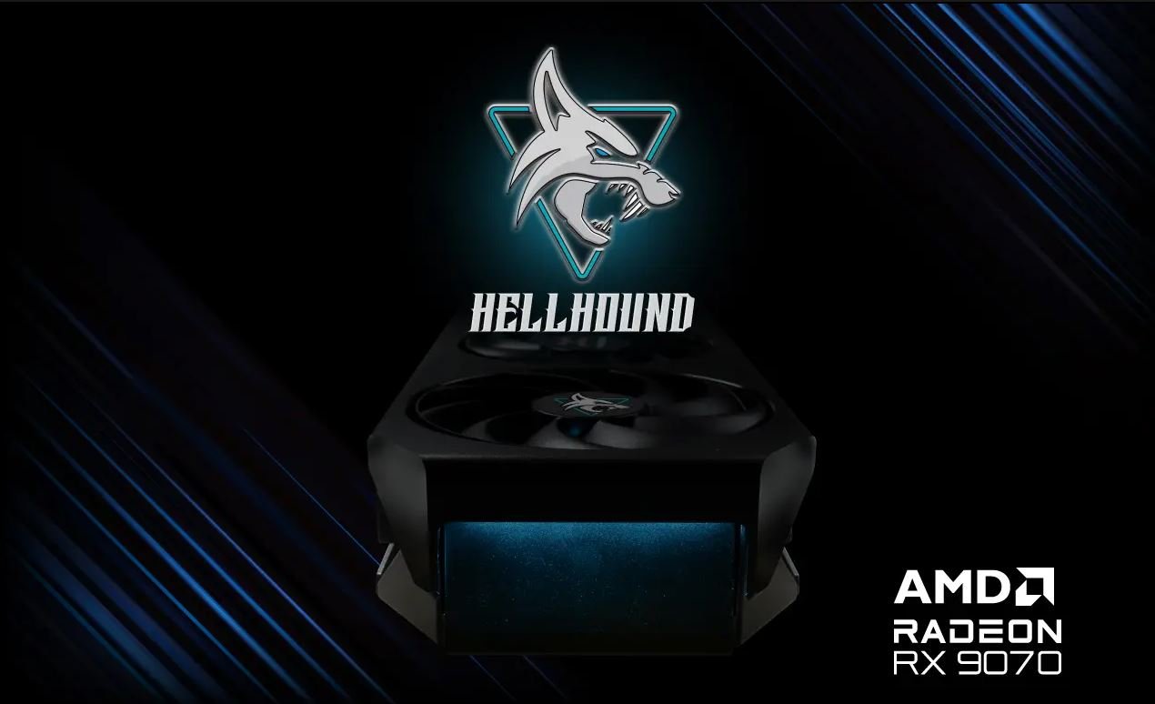 The PowerColor Hellhound RX 9070 GPU, a powerful and affordable option for UK gamers, with 16 GB of memory and excellent performance, now available for under £600