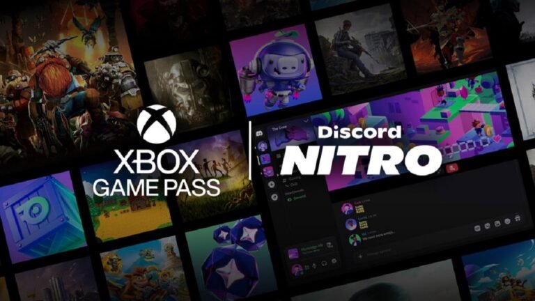 Discord Nitro and Xbox Game Pass logo, with a background of UK gamers playing together, highlighting the benefits of cloud gaming and online gaming communities