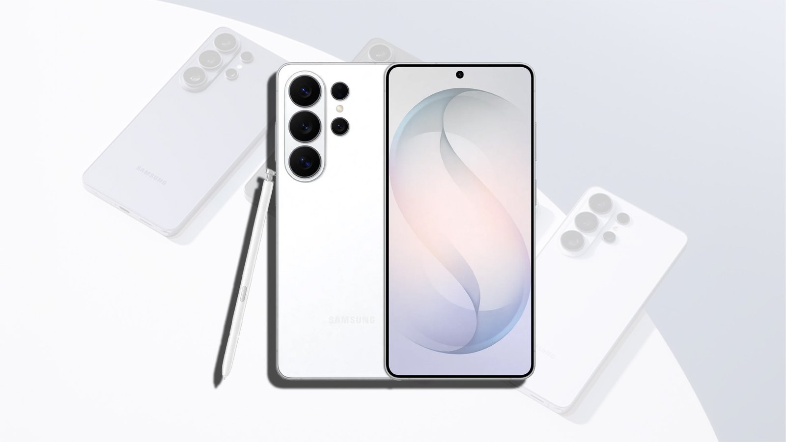 The Galaxy S26 Ultra smartphone in White, featuring a stunning 6.8-inch Dynamic AMOLED display and advanced camera system, available on Amazon UK with a discounted price tag.