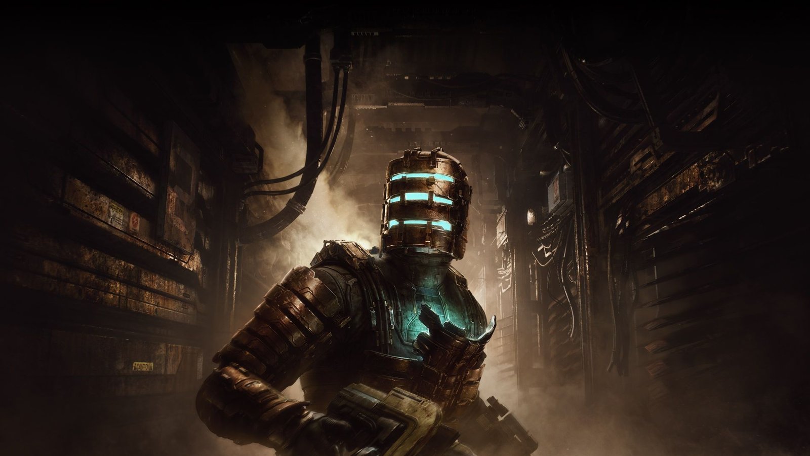 A screenshot of the Dead Space game, showing a horror scene with a spaceship and a monster in the background, set in the UK gaming scene, with a focus on the primary keyword phrase Dead Space 4