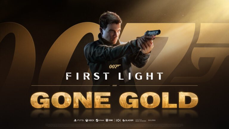 James Bond stands confidently with his gun, ready for action in 007 First Light, with a UK cityscape in the background, showcasing the game's immersive gameplay and engaging storyline, with a focus on the primary keyword, James Bond