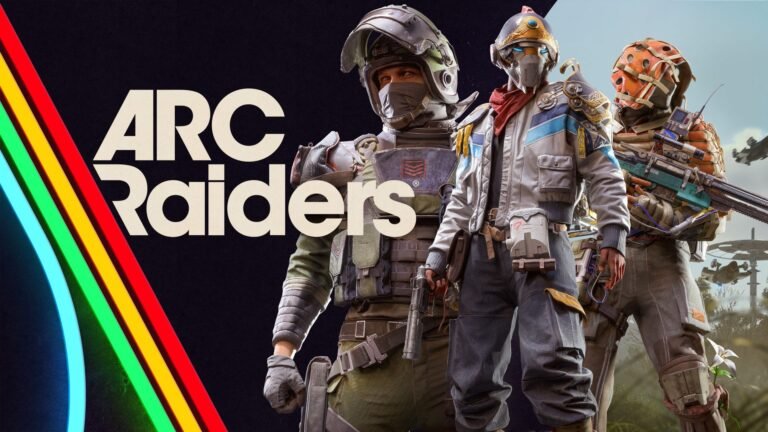 Embark Studios' new update schedule for ARC Raiders, featuring a futuristic gaming landscape with players engaging in intense battles, highlighting the game's extraction shooter gameplay and the UK gaming community's enthusiasm