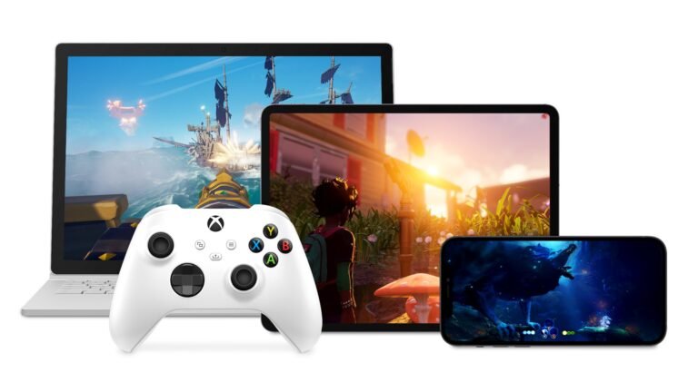 New Xbox Cloud Gaming controller with a unique design, featuring a mix of colours and a sleek finish, perfect for UK gamers looking for a cloud gaming experience