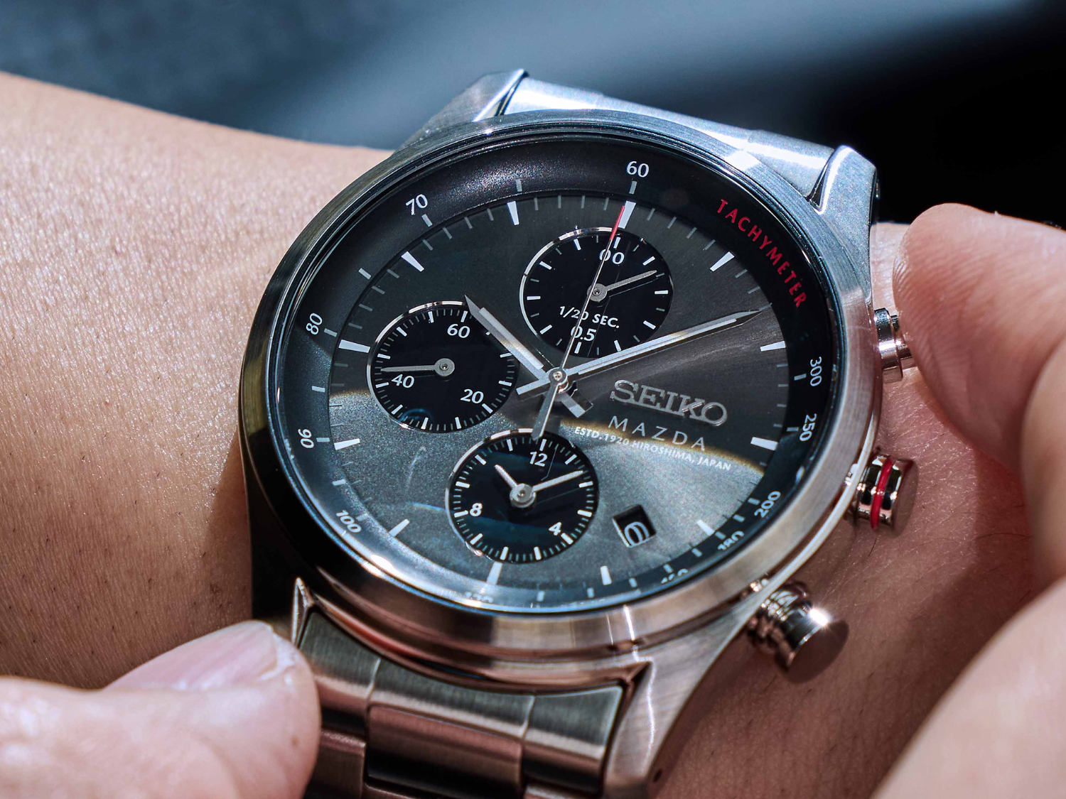 Seiko Mazda Chronograph Watch face