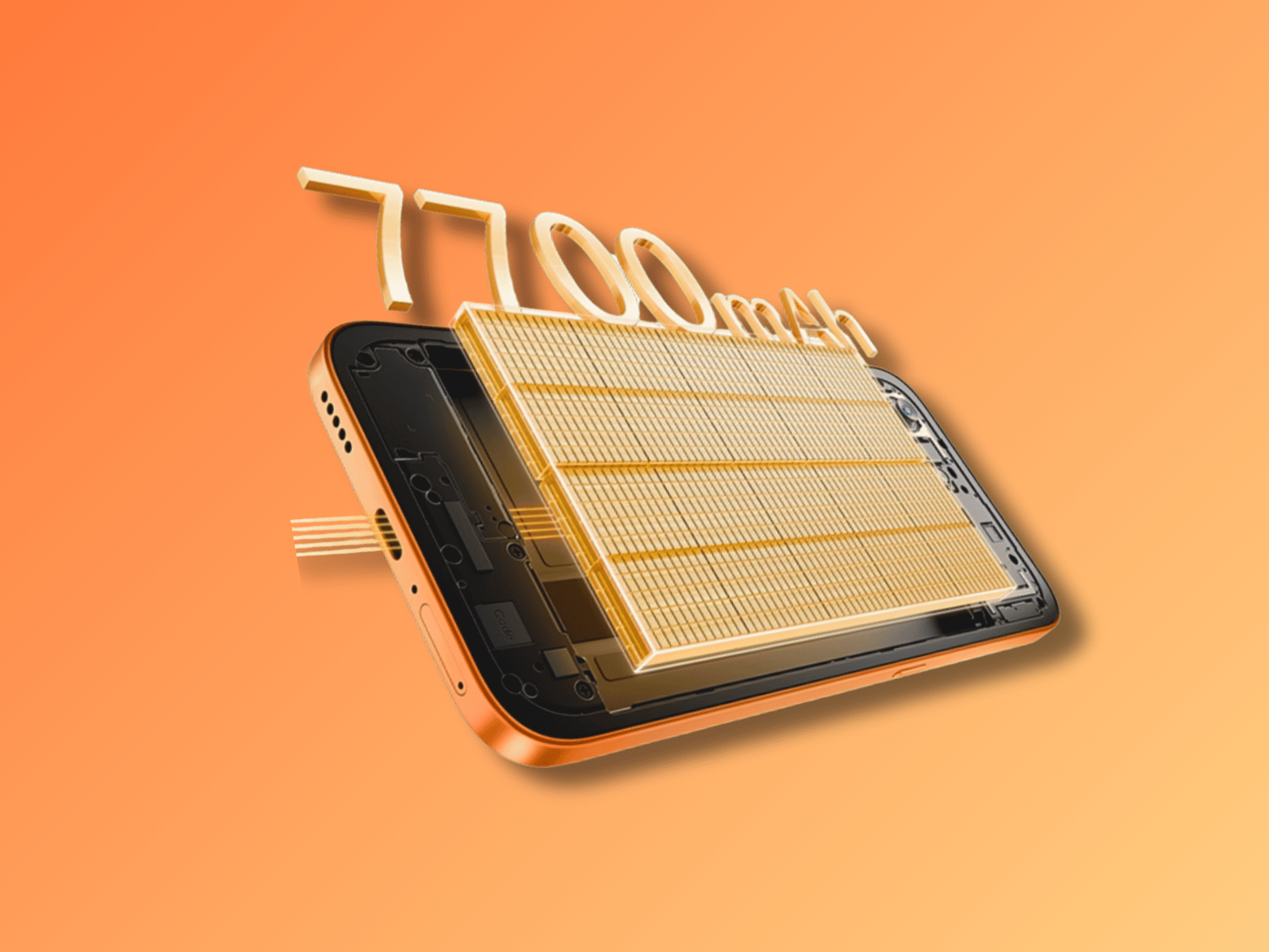 Honor X8e phone with orange finish