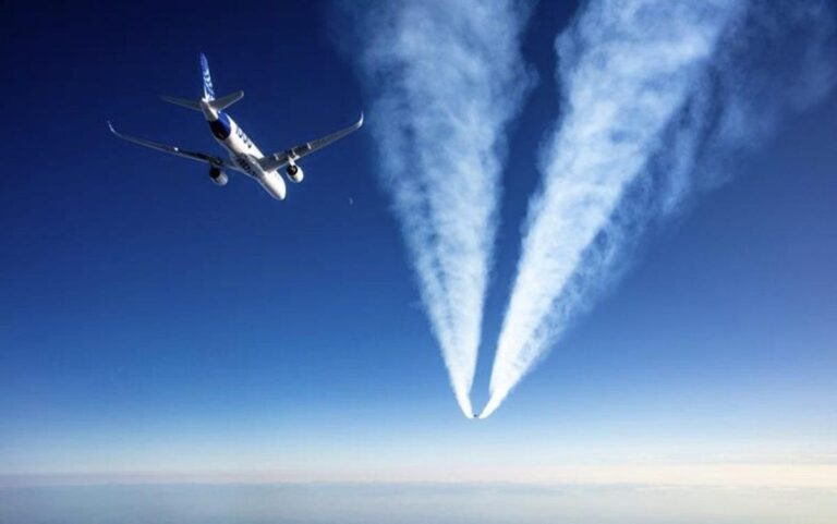 Virgin planes flying in formation like geese