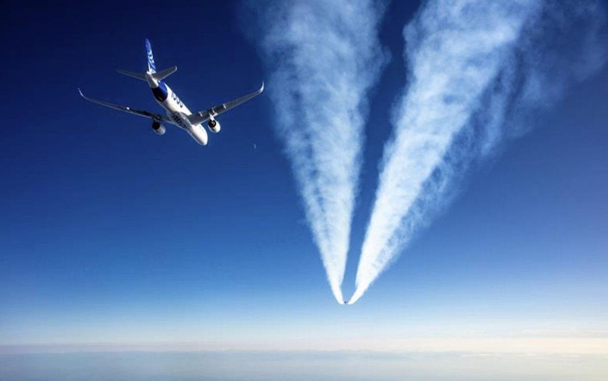 Virgin planes flying in formation like geese