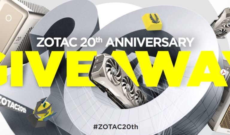 ZOTAC is giving away several prizes, including RTX 50 Series GPUs, mini PCs, and cases, as part of its 20th anniversary celebration in the UK, with a focus on NVIDIA's RTX series and compact PC solutions