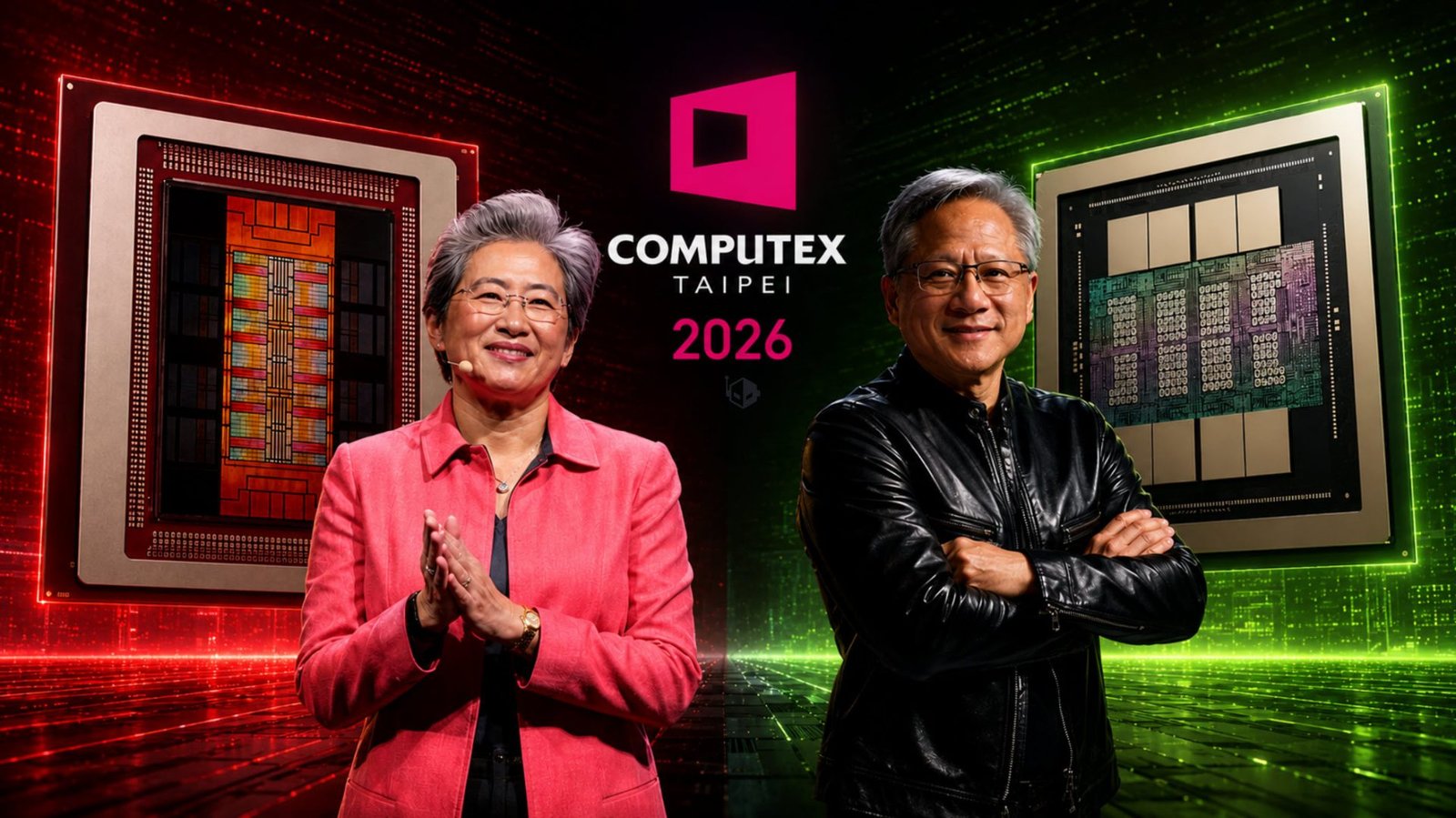 NVIDIA and AMD CEOs arrive in Taipei for Computex 2026, showcasing cutting-edge technologies and innovations in the UK tech scene, with a focus on AI and consumer devices