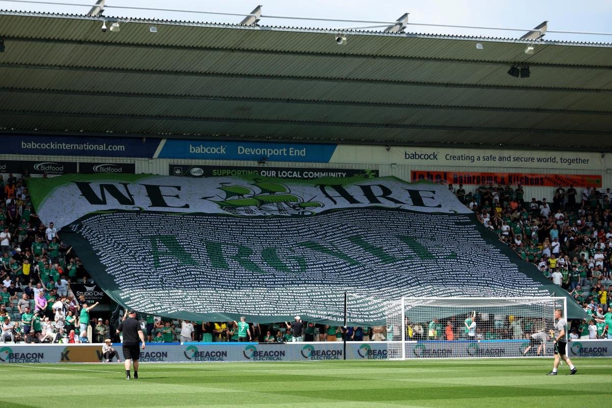Wycombe Wanderers in action against Plymouth Argyle