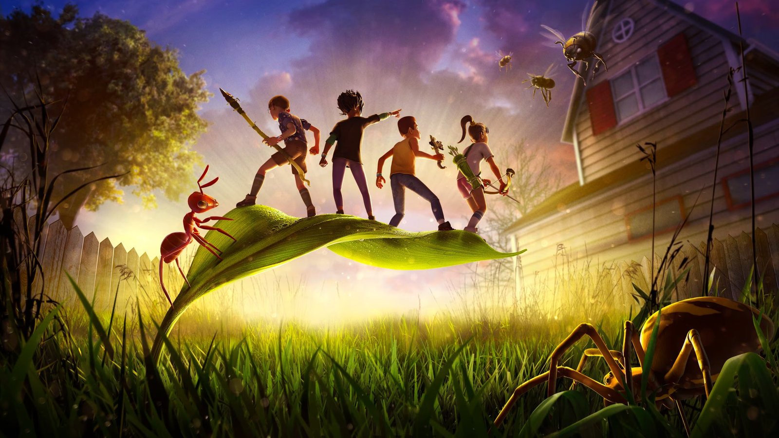 A screenshot of Grounded gameplay, showcasing the survival game's unique blend of exploration and strategy, set to thrill UK gamers this June, with the FIFA World Cup just around the corner